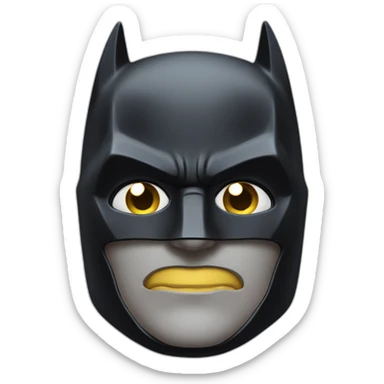 Batman impressionné avec la bouche grande ouverte et des étoiles dans les yeux sticker