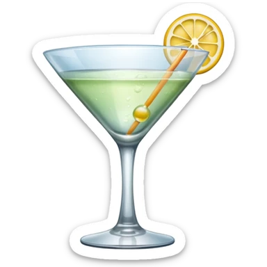 empty cocktail glass sticker