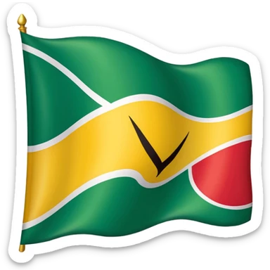 Guyana’s flag sticker