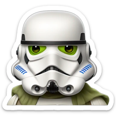 storm trooper yoda sticker