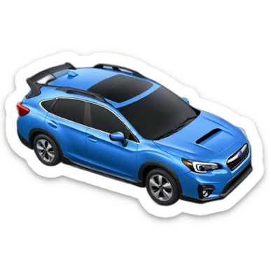 blue subaru car sticker