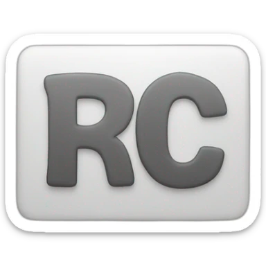logo with letters RC sticker