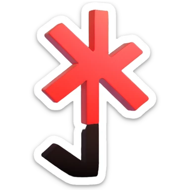 plus sign with 3D effect sticker