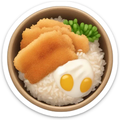 Tonkatsu bowl rice sticker