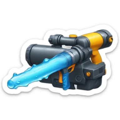 real water blaster sticker