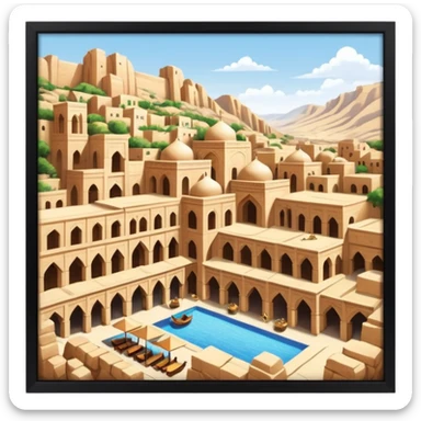 ancient persian city, no frame sticker