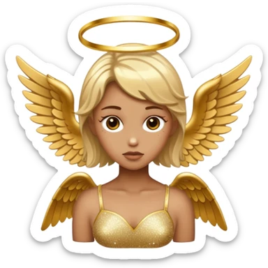 glitter fallen angel sticker