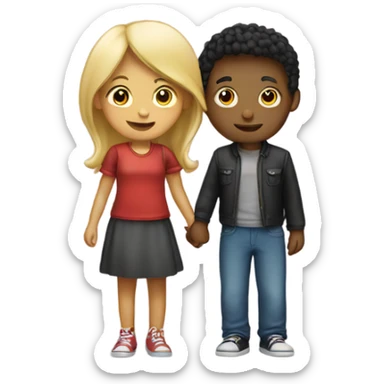 girl in love w a boy  sticker