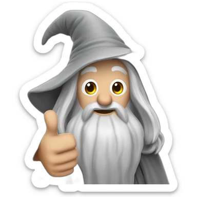 Gandalf the gray thumbs up sticker