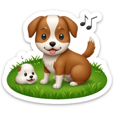 dog pooping on lawn while singing taylor swift  sticker