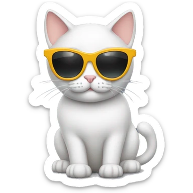 Cat with sunglasses sticker