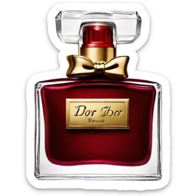 Dark red Dior parfum  sticker