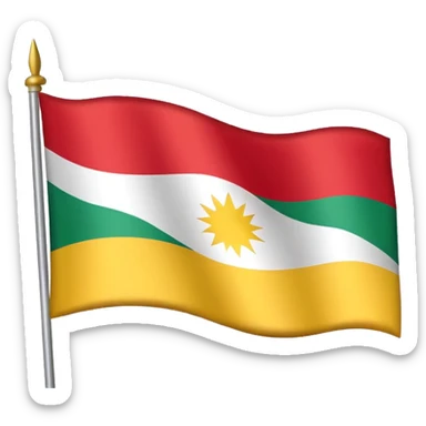 Wavy Kurdistan flag emoji sticker