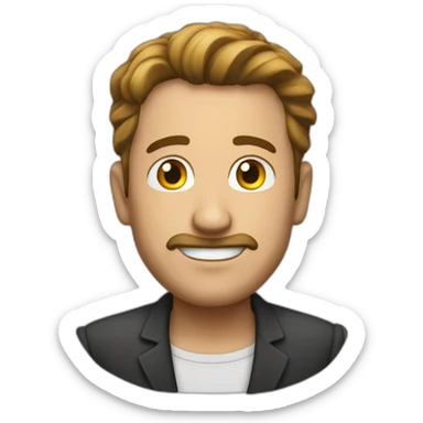 ein man der in der Nase bohrt sticker