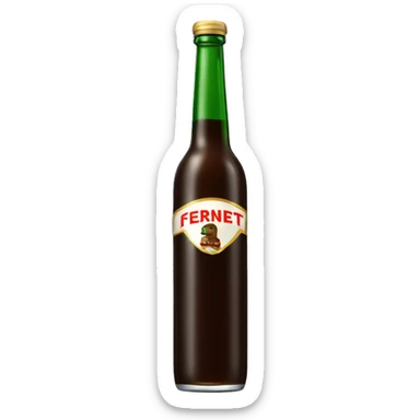 Un vaso de fernet que simule a la botella  de coca cortada igual a la de  Ferchetto  sticker