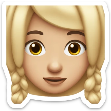 Cute girl with eyelashes rolling eyes sticker