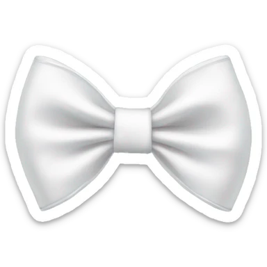 White bow sticker