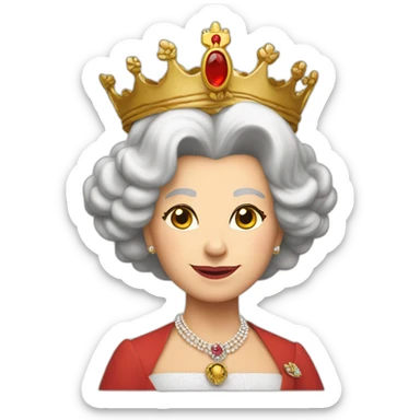 queen Elizabeth rising like a phoenix sticker
