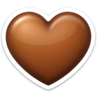 Brown heart sticker
