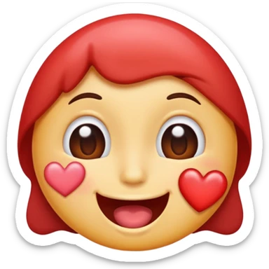 Drooling face with heart eyes sticker