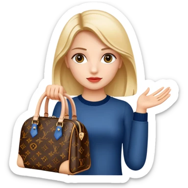 girl with louis vuitton bag  sticker