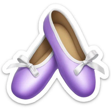 Purple ballet shoes sticker