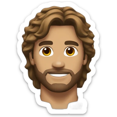 LA Knight WWE brown hair sticker