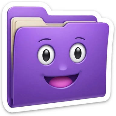 purple movies folder sticker