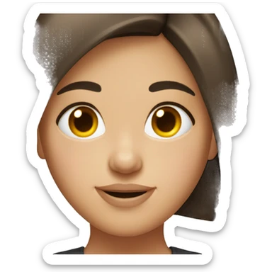 Brunette girl with double chin sticker