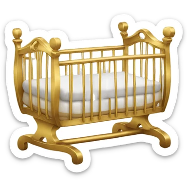 Gold baby crib sticker