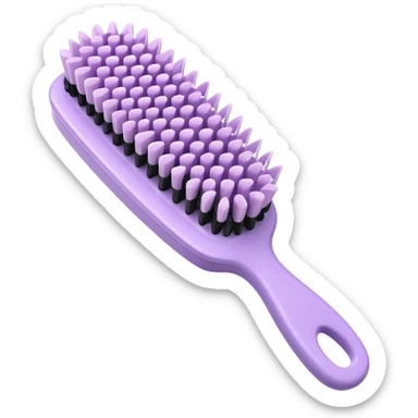 light lilac hairbrush minimal design sticker