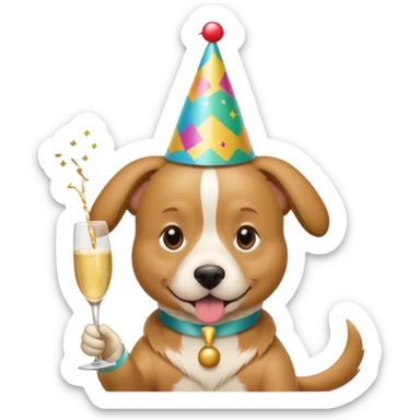party dog sticker