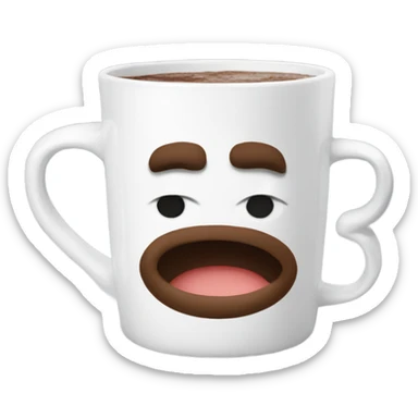 Mug with hot cocoa that says Gianna wake up sticker