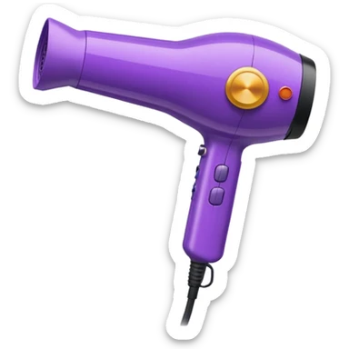 purple hair dryer sticker