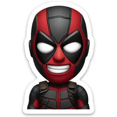 black deadpool sticker