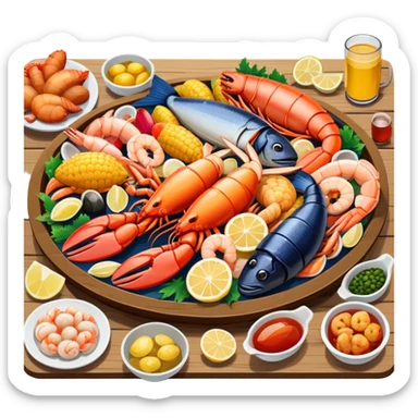 Seafood boil sticker