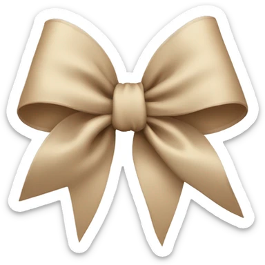 Beige bow  sticker