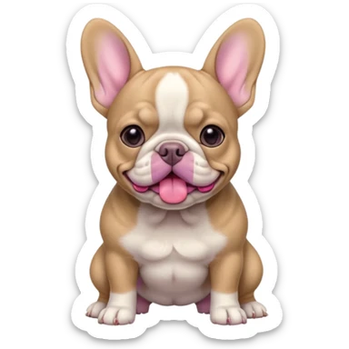 Tan and lilac French bulldog  sticker