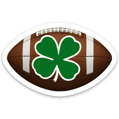 Shamrock football sticker