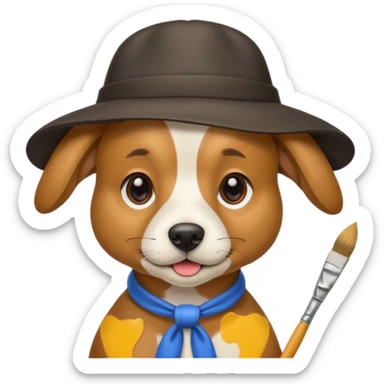 Dog in a hobby  sticker