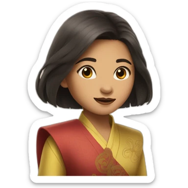Raya and the last dragon movie, vietnamese girl sticker