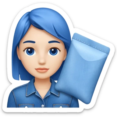 Denim skincare sticker