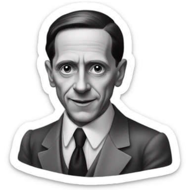 Joseph Goebbels only black and white sticker
