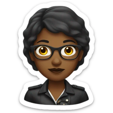black female crime writer sticker