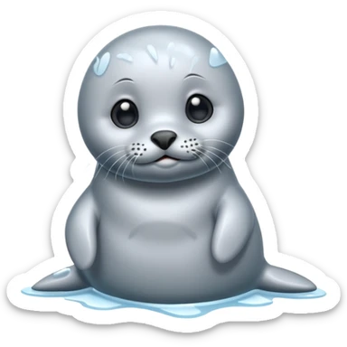 cute seal character, icy vibe, shiny wet look, 3D cartoon, mobile game icon style, clean background, no text, no watermark


 sticker