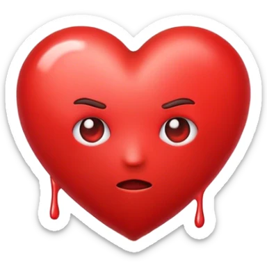 Beating red heart emoji sticker