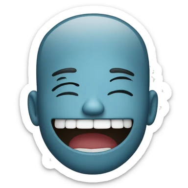 laughing face with face palm sticker