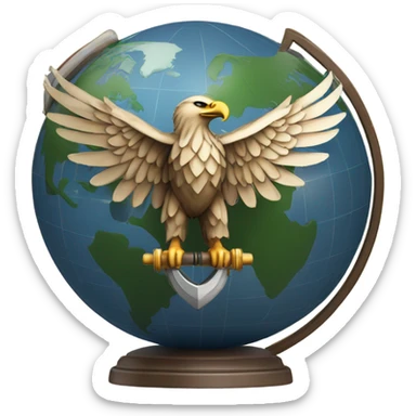Eagle globe and anchor sticker