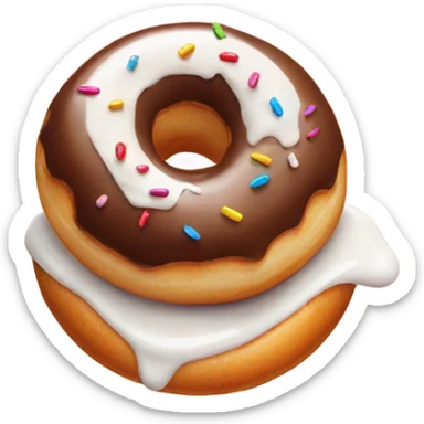 donut with cream inside it  sticker