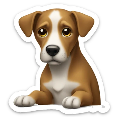 Hund auf Toilette sticker